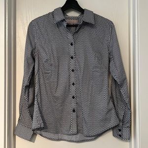 Wmn Banana Republic Factory Non Iron Long Sleeve Button Down Slim Top Size 10P
